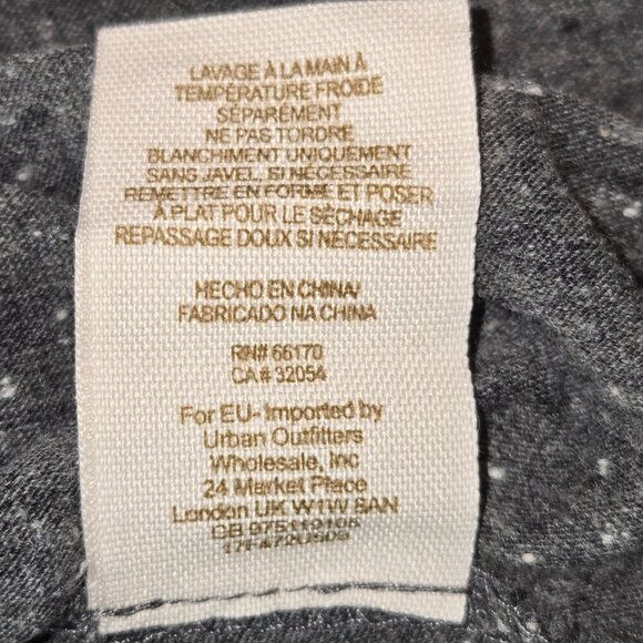 Free People Crochet Trim Asymmetrical Bodycon Grey Dress Size M - Picture 11 of 11